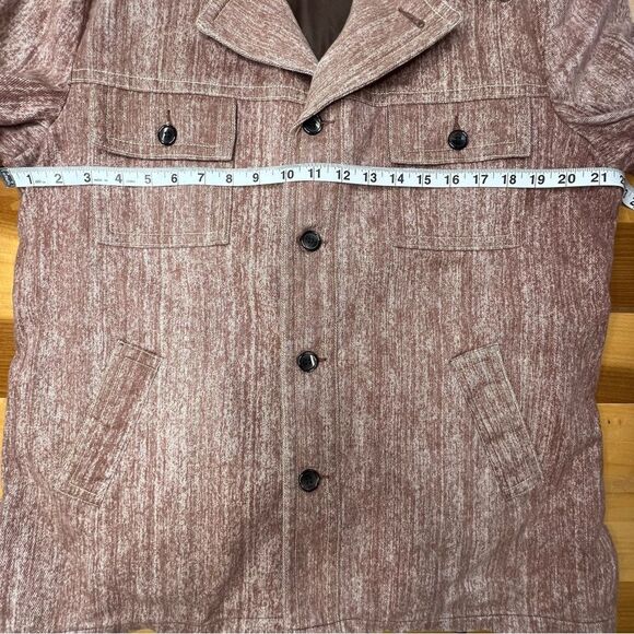 Vintage 60’s 70’s Style Lightweight Jacket Brown Fully Lined Size Medium - Picture 5 of 10